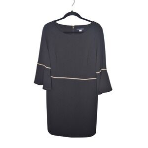 Tommy Hilfiger‎ Black Dress Bell Sleeve Career Cocktail Party Size 12